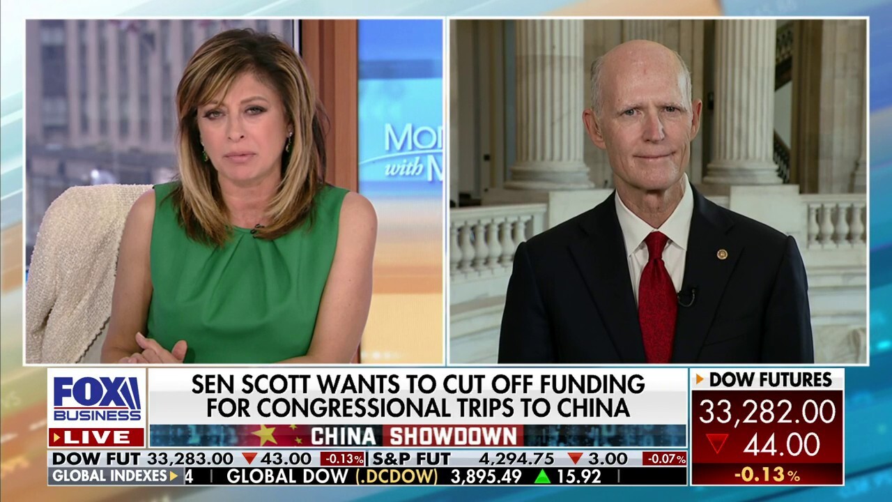Sen. Rick Scott, R-Fla., discusses wanting to cut off funding for congressional trips to China, the Biden administration's reversal on the border wall, the House speakership battle and Congress' appropriations bills.