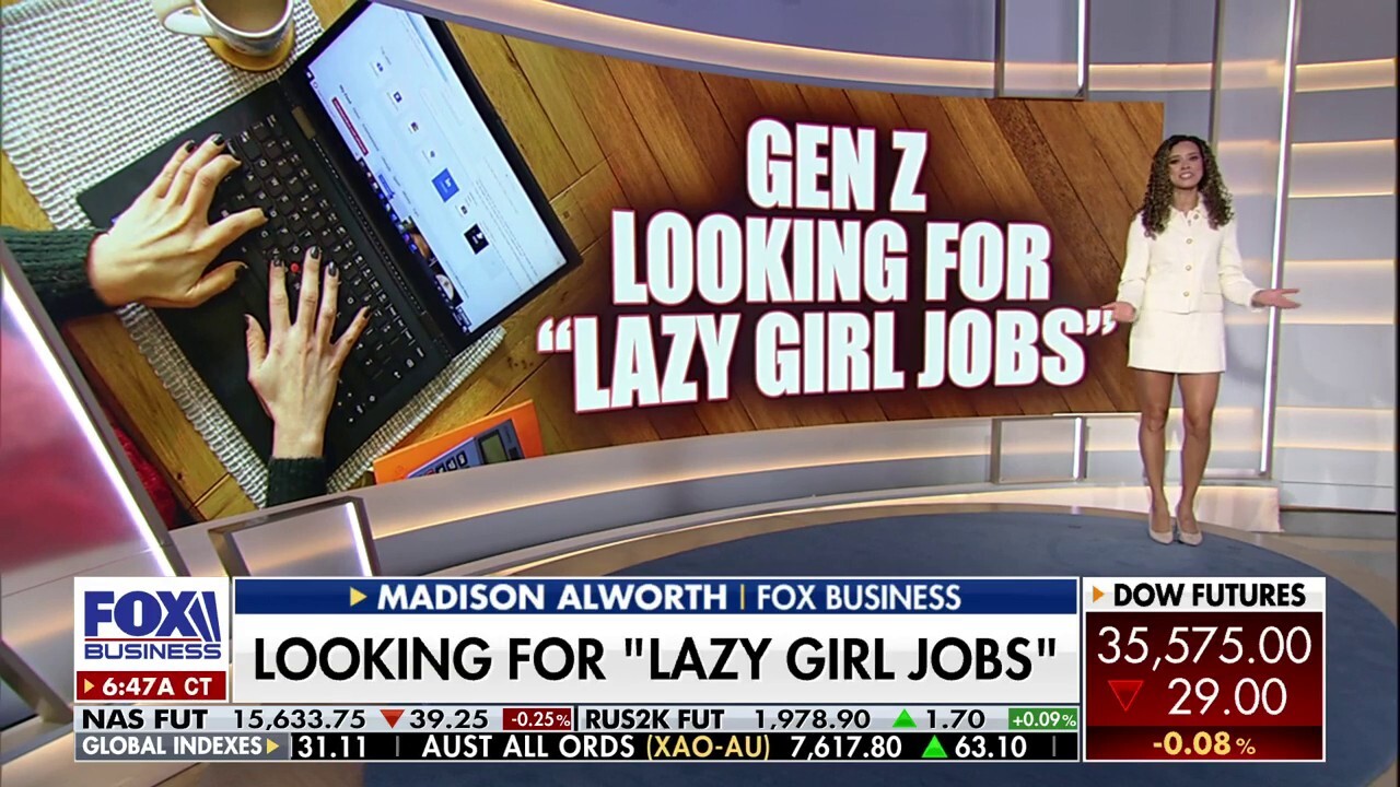 FOX Business Madison Alworth reports on a growing Gen-Z TikTok trend  known as lazy girl jobs that calls job seekers to look for occupations that are less stressful but still pay well.
