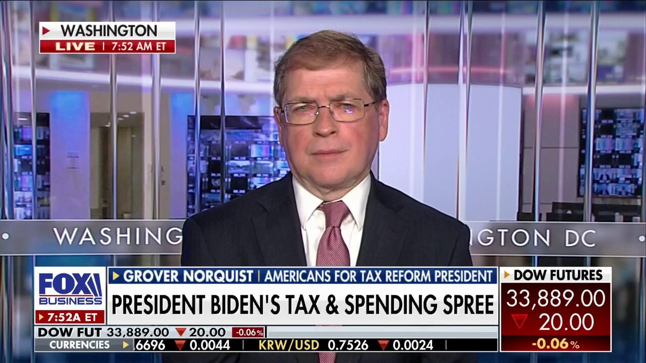 Presidenten för Americans for Tax Reform Grover Norquist reagerar på avslöjanden i Hunter Biden-utredningen och Bidens skatte- och utgiftsrunda.