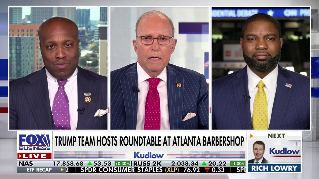  GOP Reps. Wesley Hunt of Texas and Byron Donalds of Florida reflect on former President Trump's call to an Atlanta barbershop on 'Kudlow.'