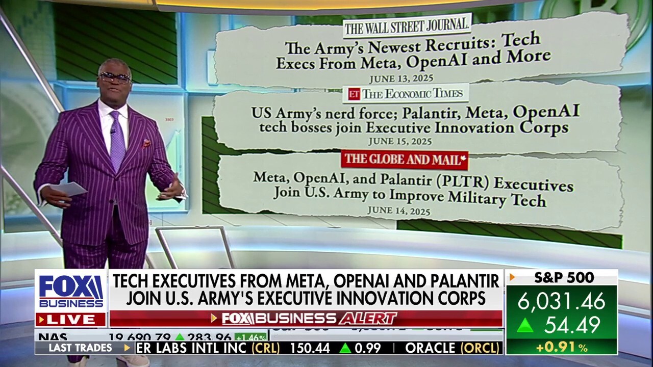 'Making Money' host Charles Payne discusses the significance of Big Tech executives joining the U.S. Army's executive innovation corps.