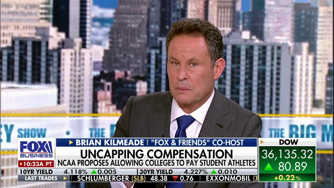 FOX & Friends co-host Brian Kilmeade discusses New York City Mayor Eric Adams approval ratings amid the migrant crisis and budget cuts as well as an NCAA proposal allowing colleges to pay student-athletes.