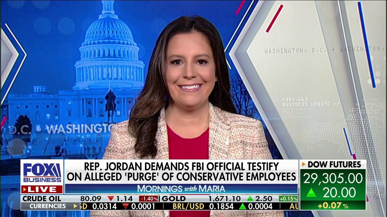 Rep. Elise Stefanik, R-N.Y., reacts to Rep. Jim Jordan’s claim that the FBI is allegedly purging all employees with conservative viewpoints along with the latest on the raid of Trump’s Mar-a-Lago estate.