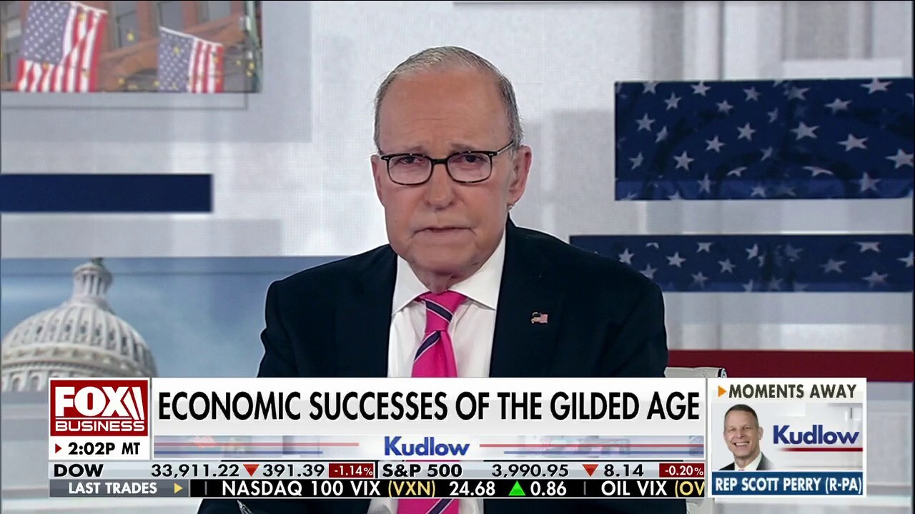 FOX Business host Larry Kudlow rips into U.S. Special Presidential Envoy for Climate John Kerry's speech on climate change at the Davos World Economic Forum and discusses the success of the Gilded Age on 'Kudlow.'