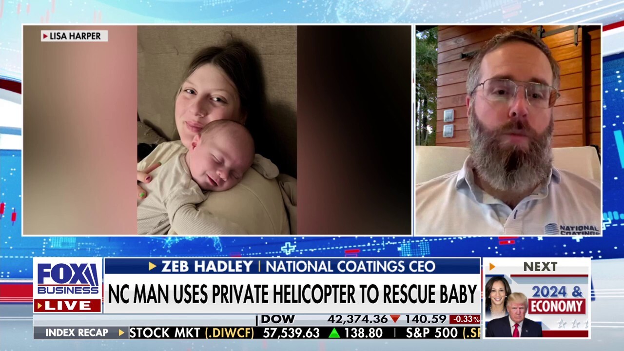 North Carolina man uses private helicopter to rescue baby and mother