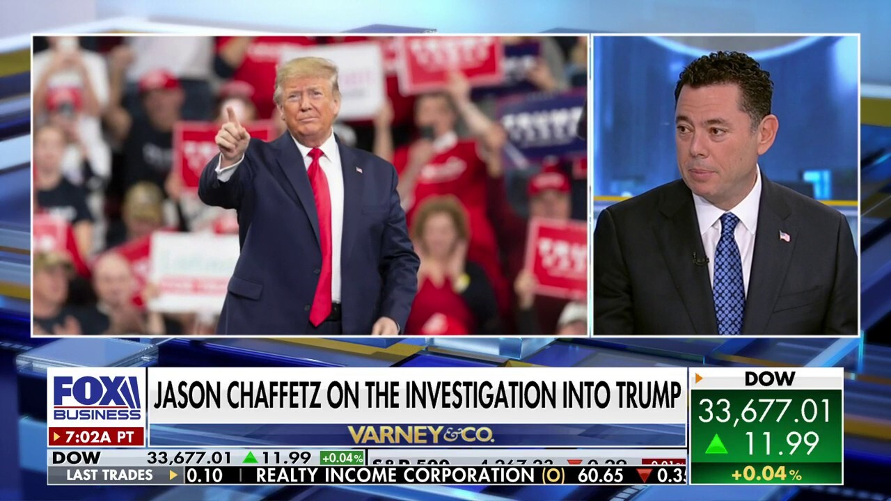 Fox News contributor Jason Chaffetz discusses the criminal investigation into former President Donald Trump on 'Varney & Co.'