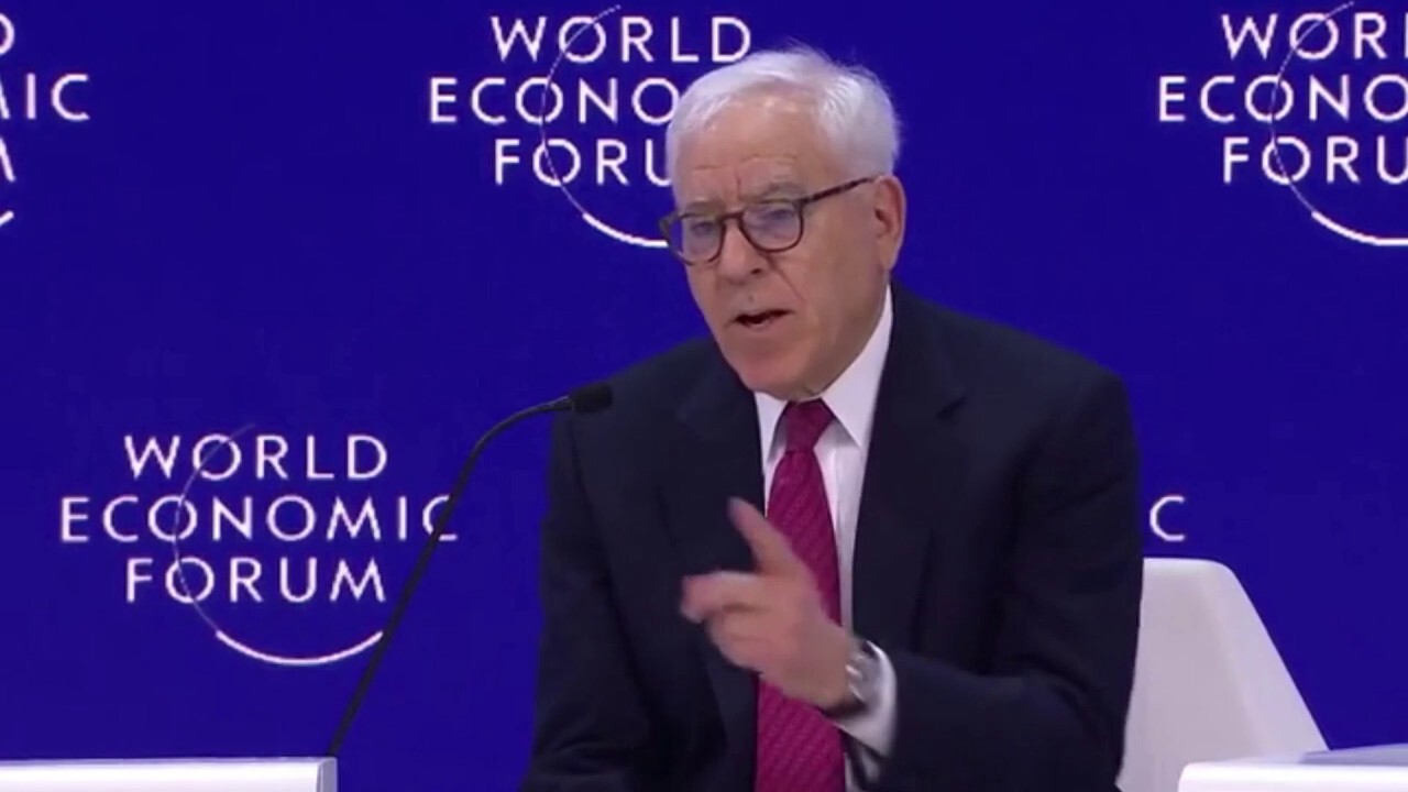 Billionaire businessman David Rubenstein argued at the World Economic Forum former President Trump has a clear shot at victory.