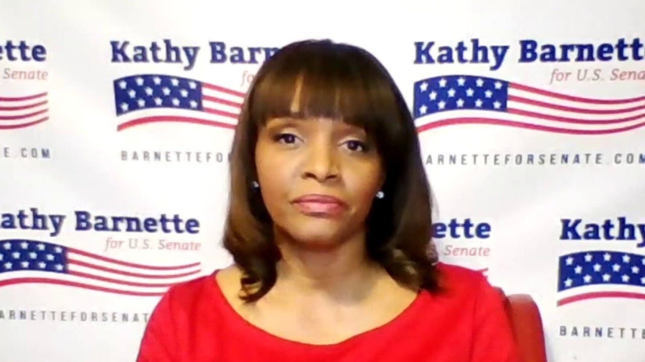 Republican U.S. Senate candidate in Pennsylvania Kathy Barnette reacts to pro-choice protesters targeting the homes of Supreme Court justices.