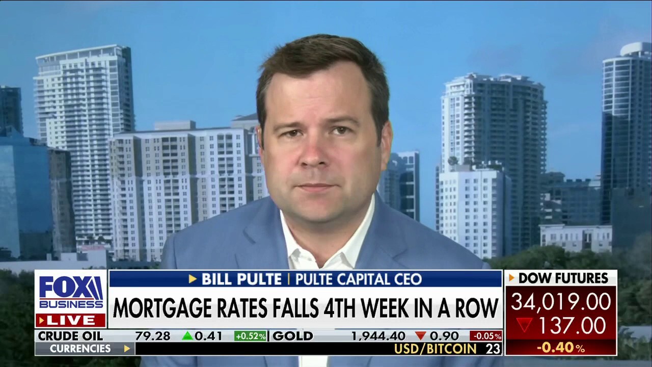 Pulte Capital CEO Bill Pulte discusses the housing and construction market as the U.S. 30-year fixed mortgage rate falls for the fourth week in a row at 6.1% on ‘Mornings with Maria.’