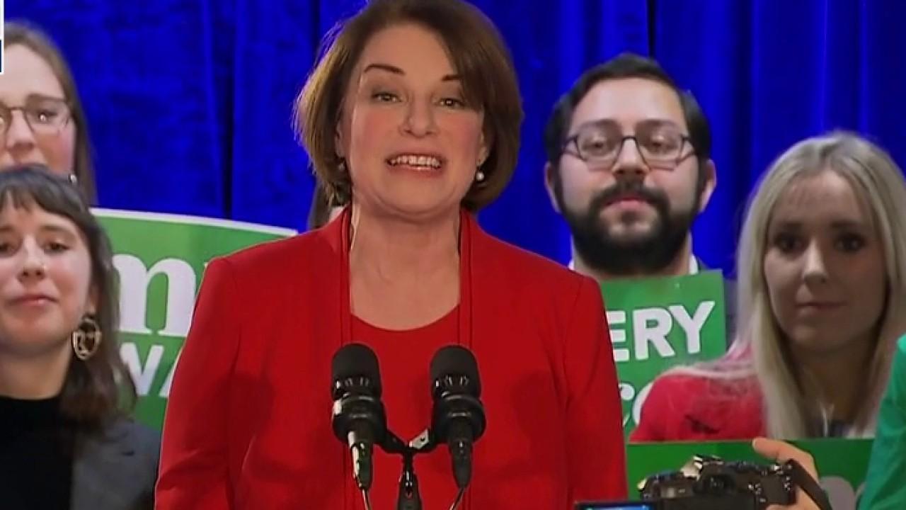 Amy Klobuchar speaks despite lack of Iowa caucus results