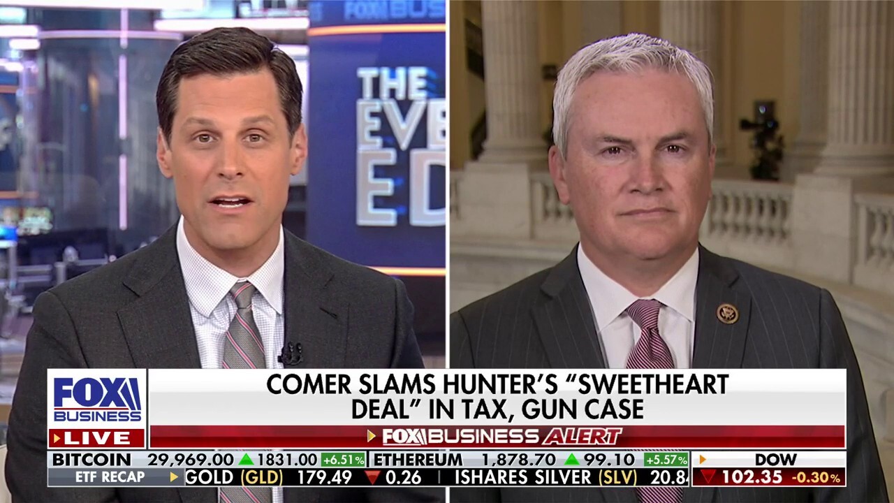 Rep. James Comer, R-Ky., shreds Hunter Bidens sweetheart deal and details the House Oversights committees investigation into him on The Evening Edit.