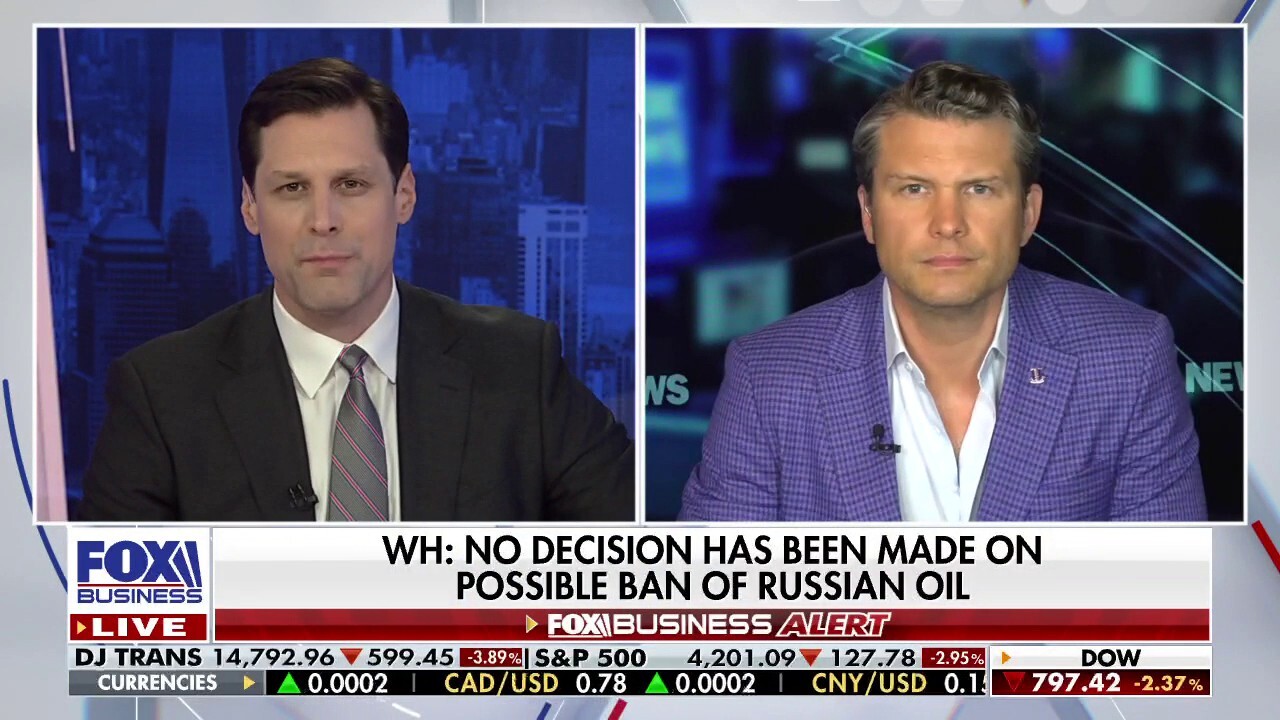 Fox News host Pete Hegseth slams Biden's energy policies for increasing the price of gas on ‘Fox Business Tonight.’