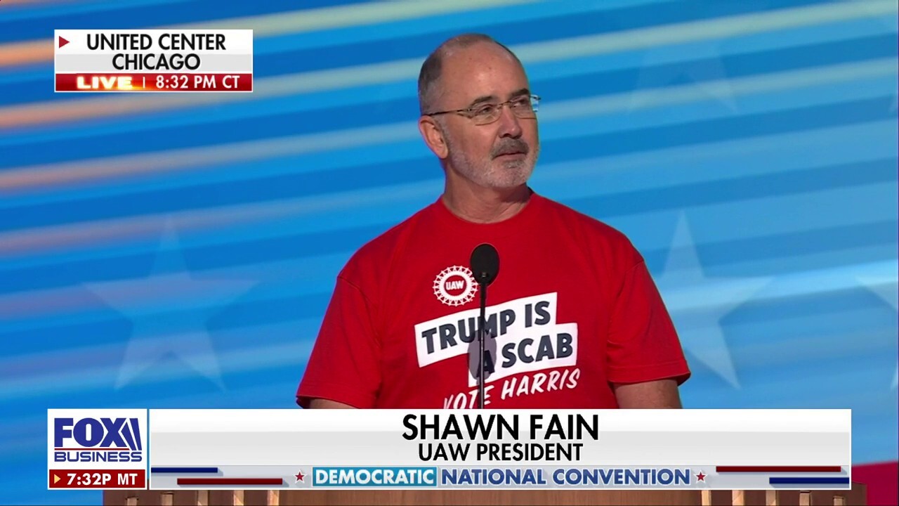 UAW President Shawn Fain tears into Donald Trump during DNC speech: ‘A scab’