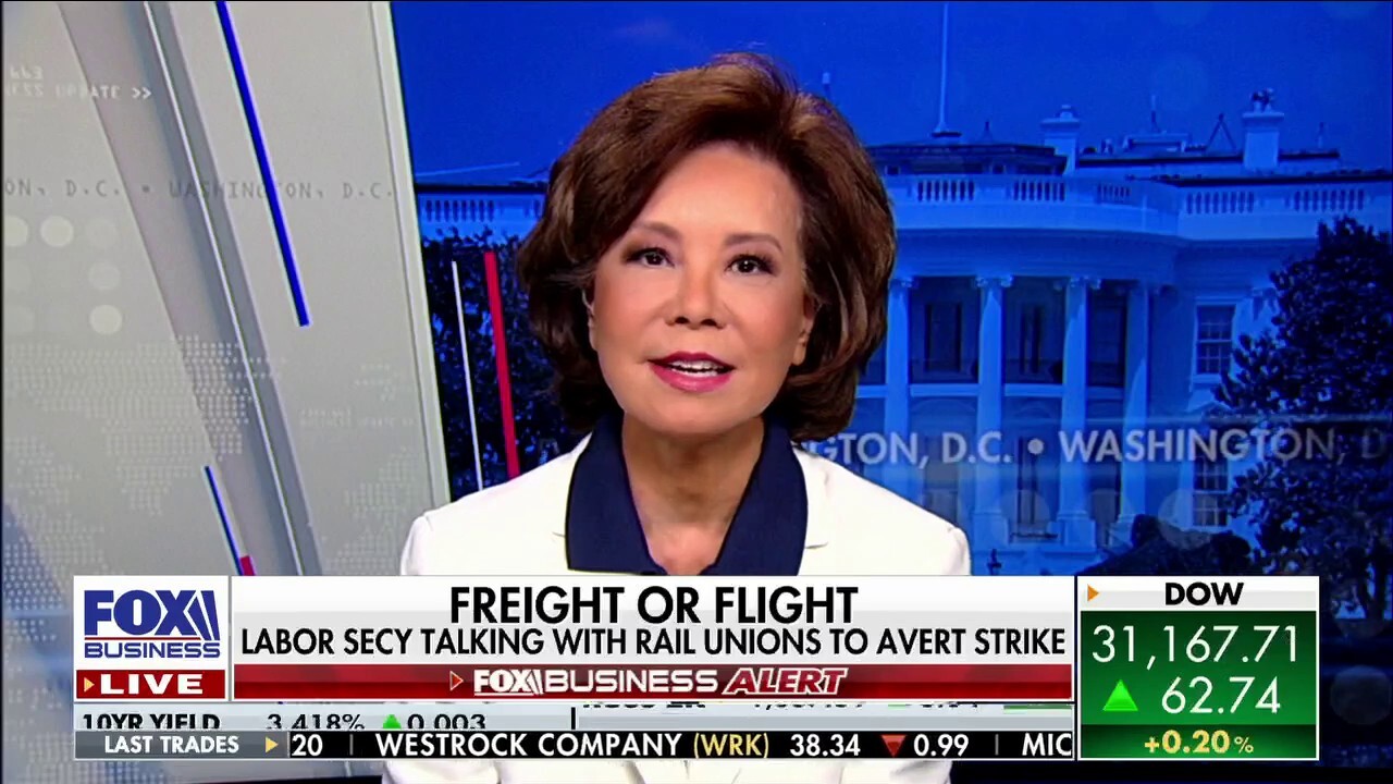 Former U.S. Secretary of Transportation Elaine Chao wishes current Sec. Pete Buttigieg 'good luck' in finding a solution to the looming railroad labor strike.