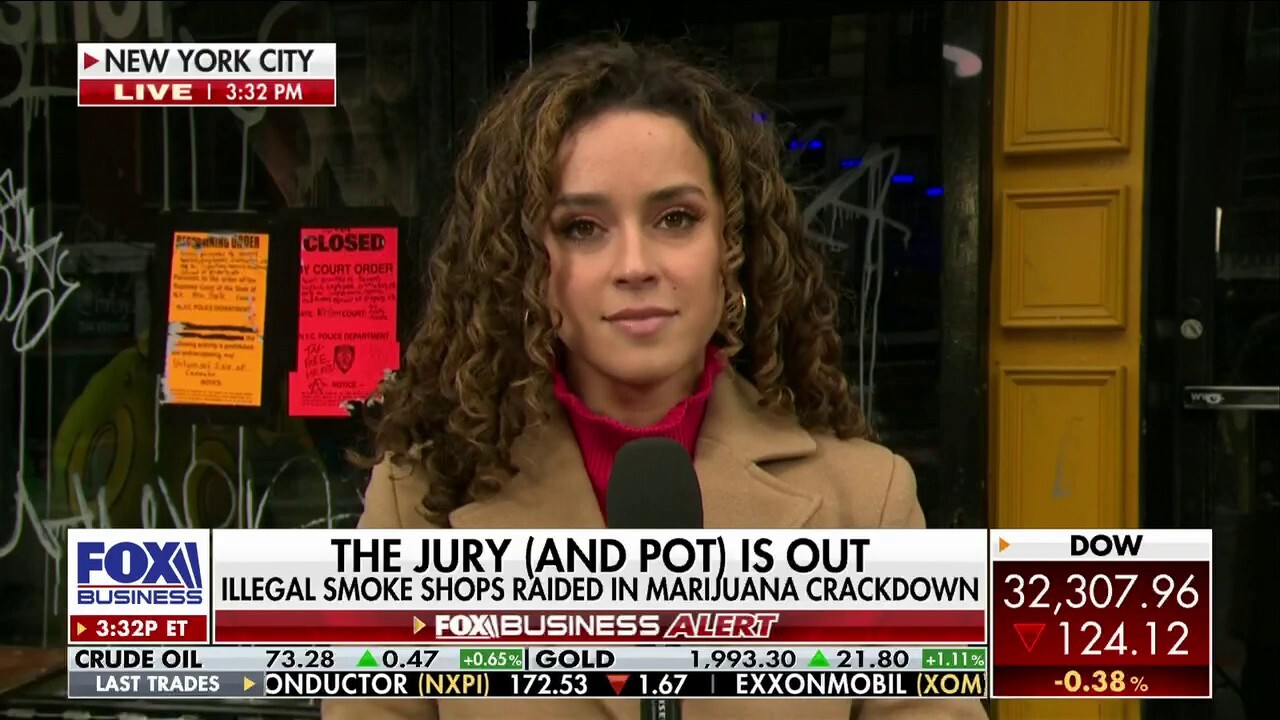 FOX Business’ Madison Alworth reports on New York City’s recent efforts to eradicate all smoke shops illegally selling marijuana-based products on ‘The Claman Countdown.’