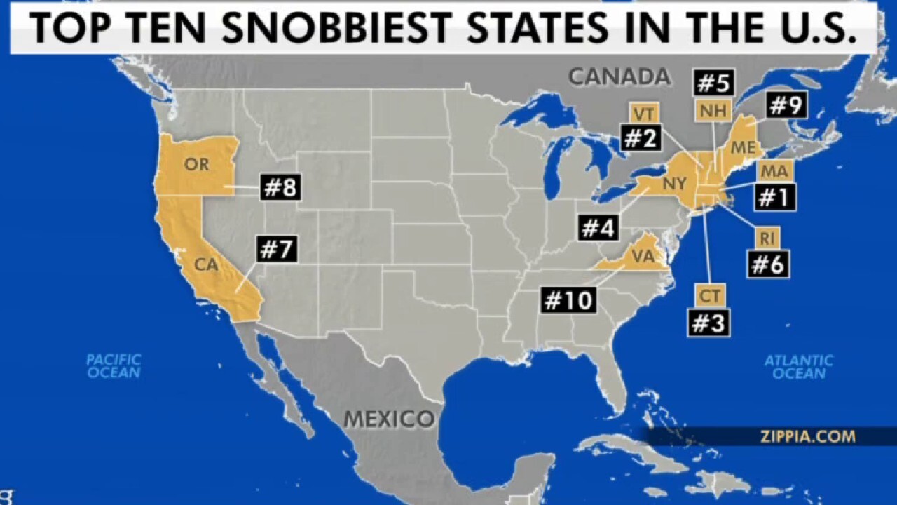 Massachusetts tops list of snobbiest states