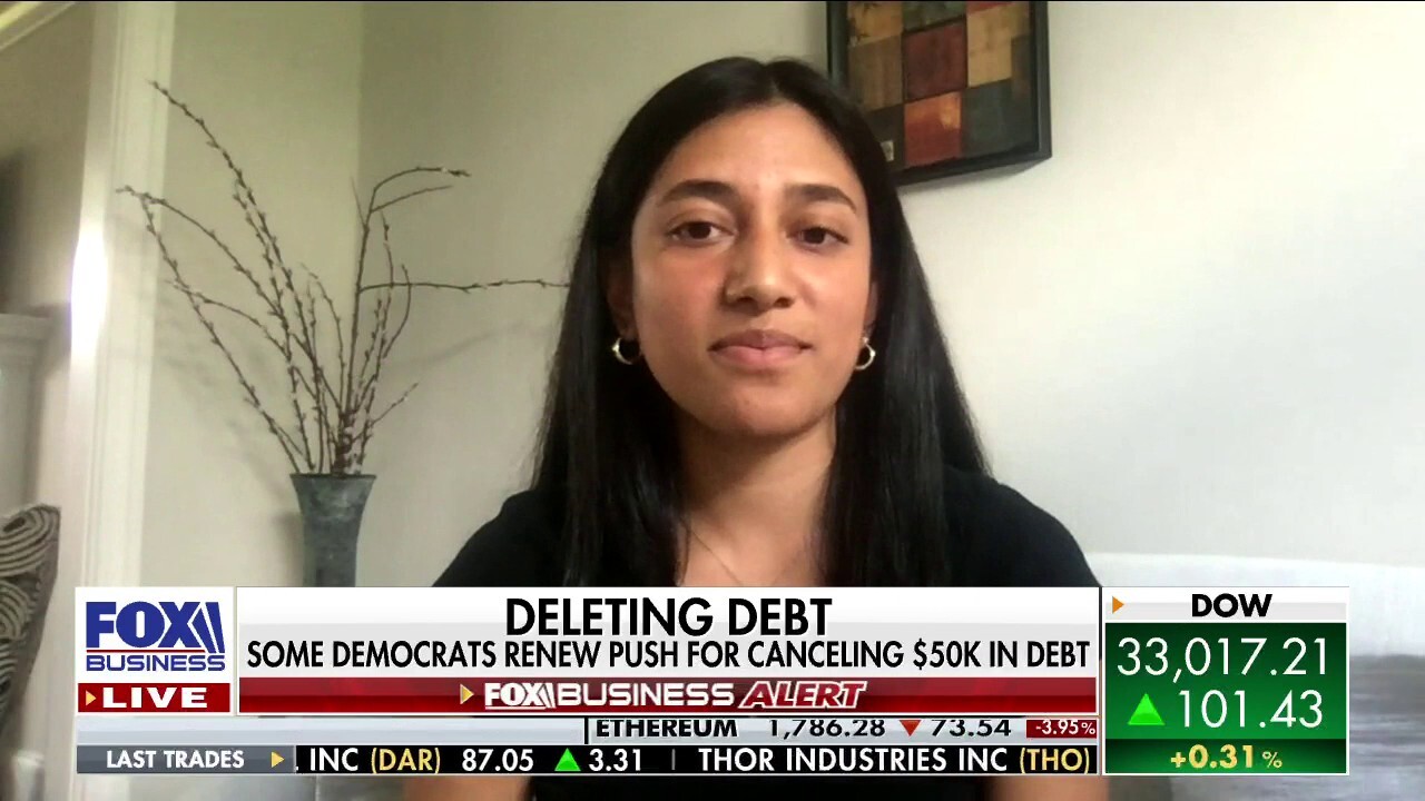 Dartmouth College student Kavya Nivarthy discusses her opposition to student loan debt cancellation and describes alternatives to a four-year college degree.