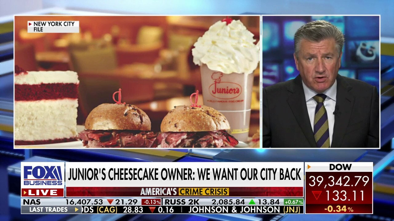FOX Business' Ashley Webster discusses a New York Post report on Alan Rosen, the owner of Junior's Restaurant, who says he is fed up with out-of-control crime in the Big Apple.