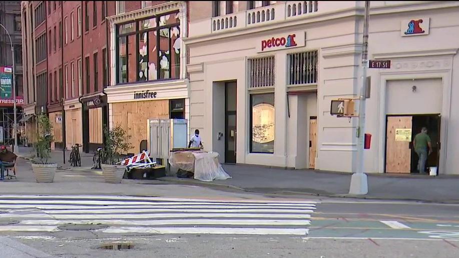 New York City neighborhood removes trash cans amid looting 