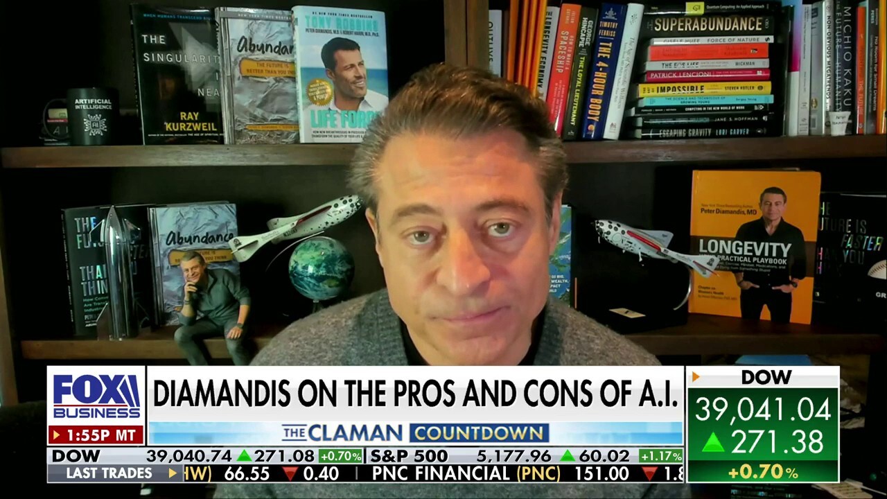 XPRIZE Foundation founder and executive chairman Peter Diamandis discusses the pros and cons of AI on 'The Claman Countdown.'