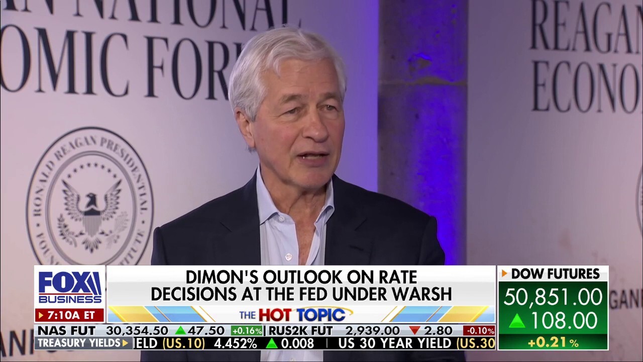 JPMorgan Chase CEO Jamie Dimon joins 'Mornings with Maria' in a wide-ranging interview on inflation, interest rates, Kevin Warsh, banking regulation, potential acquisitions, national security investments and China's economic role.