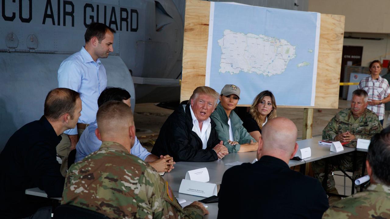 Trump visits Puerto Rico to survey Hurricane Maria damages