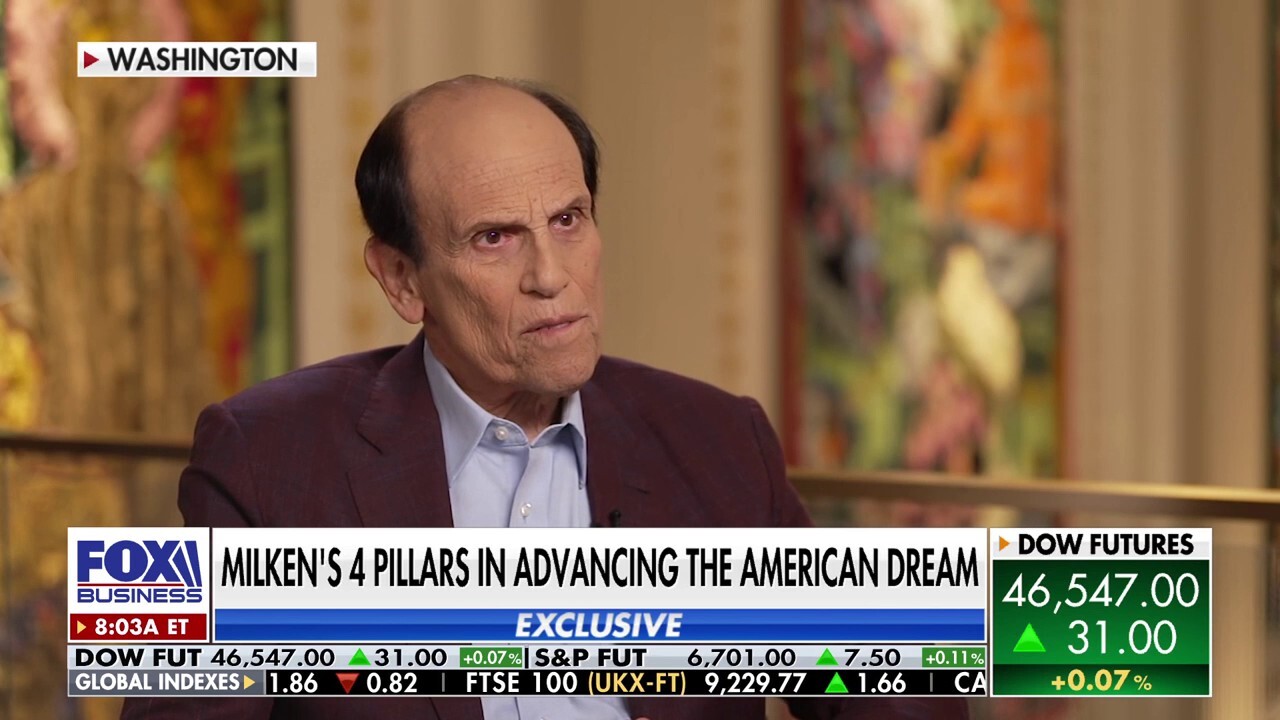Milken Institute founder Michael Milken previews the center's newest exhibition focusing on the American dream and its four pillars: health, entrepreneurship, education and finance.