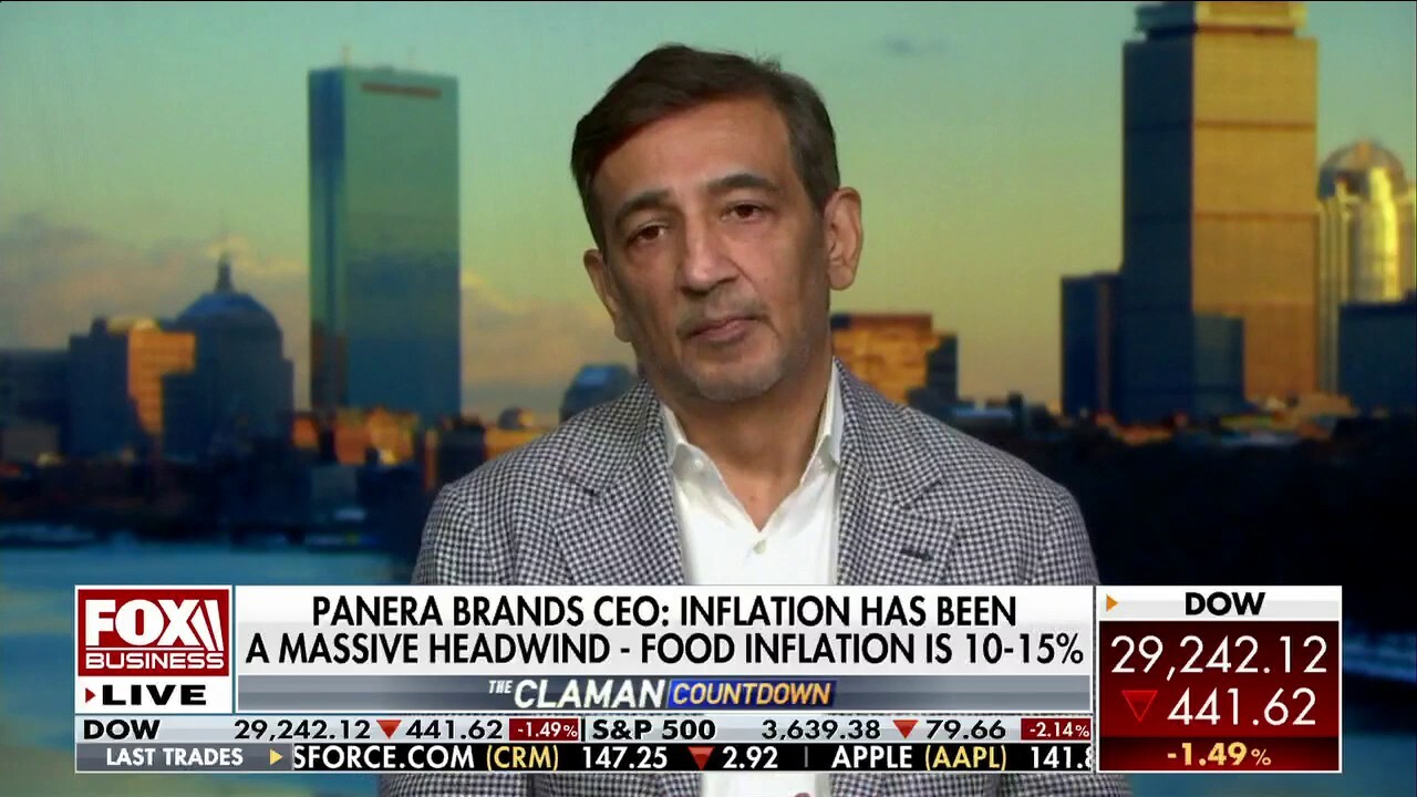Panera Breads CEO Niren Chaudhary says he's concerned about the safety of employees and customers of their more than 300 Florida restaurants and addresses how inflation is impacting business on "The Claman Countdown."