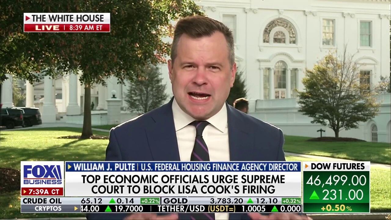U.S. Federal Housing Finance Agency Director William J. Pulte discusses Fed independence, Lisa Cook fraud claims and President Donald Trump’s push to cut housing costs.
