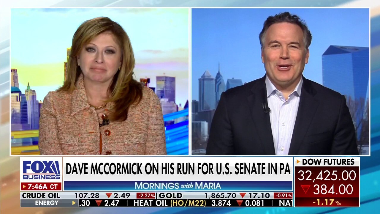 David McCormick, U.S. Senate candidate in Pennsylvania, joined 'Mornings with Maria' to discuss his congressional bid and American reliance on China.