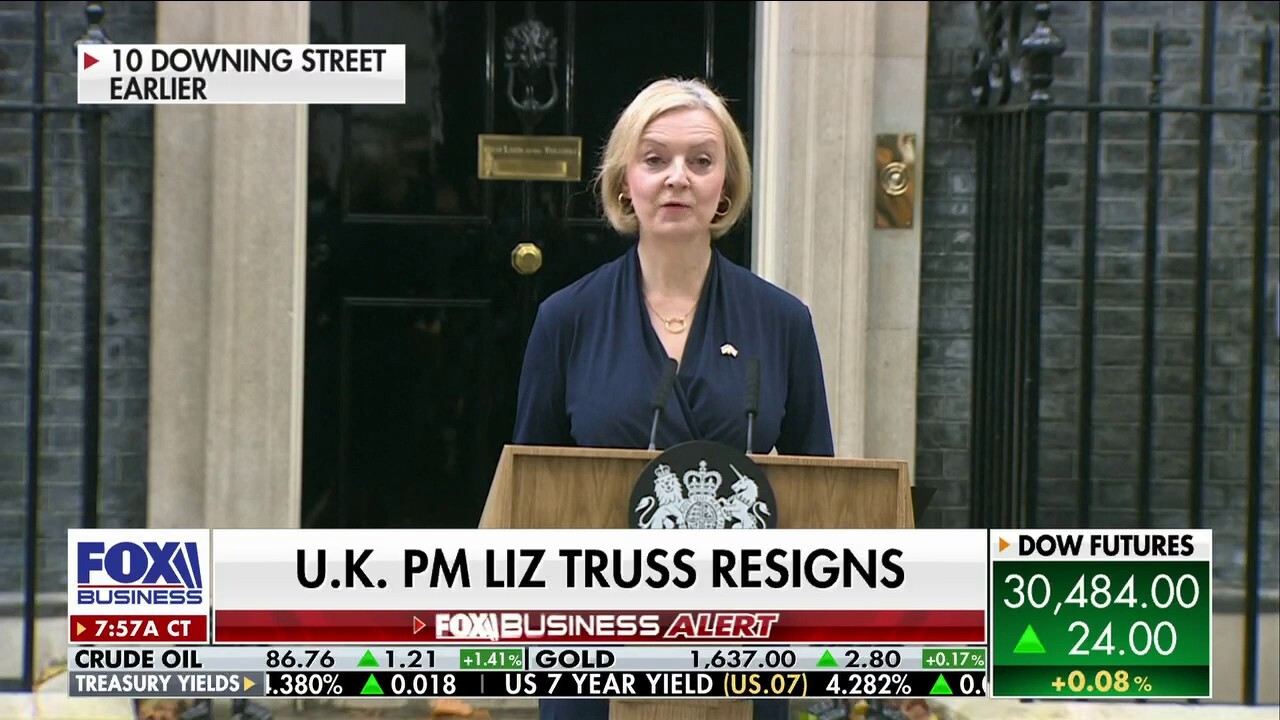 'Mornings with Maria' discusses the resignation of British Prime Minister Liz Truss and recognizes the engagement of Washington Examiner commentary writer Tiana Lowe.