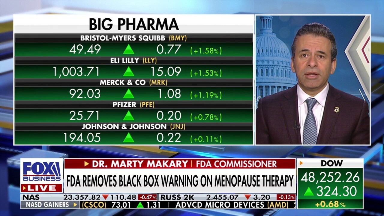 FDA Commissioner Dr. Marty Makary weighs in on the agency removing black box warnings on menopause therapy, the long-term effects of GLP-1 medications and Obamacare policyholders struggling with surging health insurance costs.