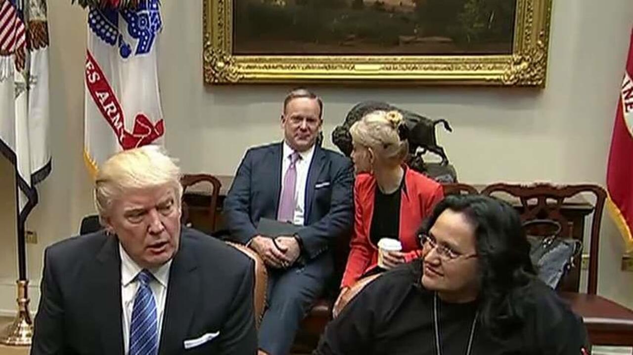Trump meets with union leaders at the White House