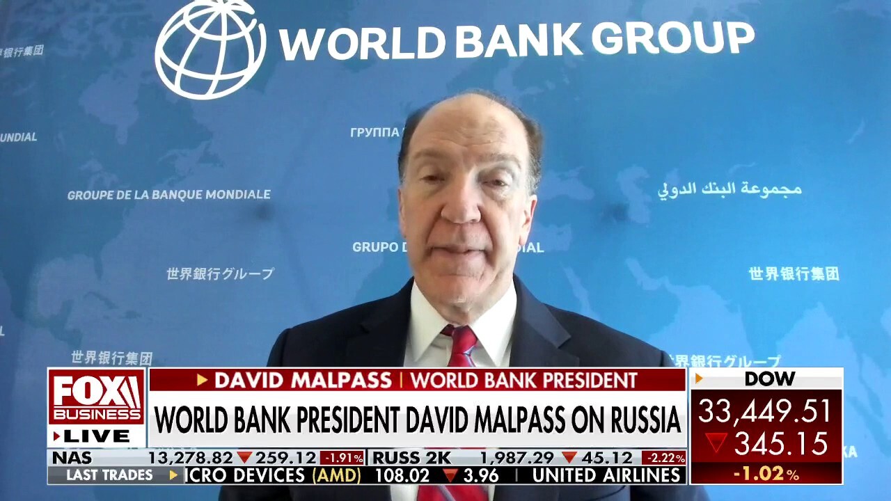 World Bank President David Malpass says the U.S. and Europe has put in 'strong sanctions,' and it impacts world oil trade and food.