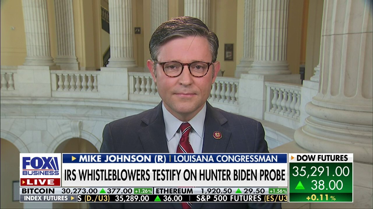 Rep. Mike Johnson blasts Dem colleagues for ignoring Biden family corruption: Trying to 'hide the headline'