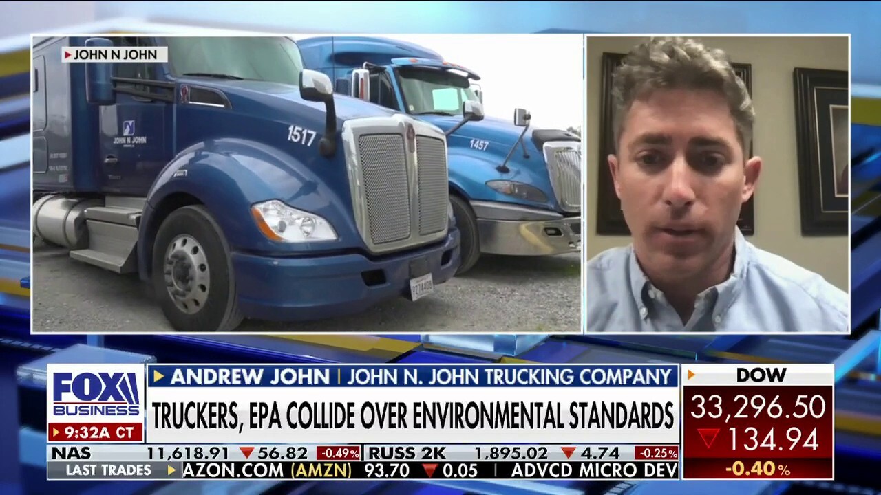 Andrew John of John N. John Trucking Company unpacks the implications of new EPA standards for truckers on 'Varney & Co.'