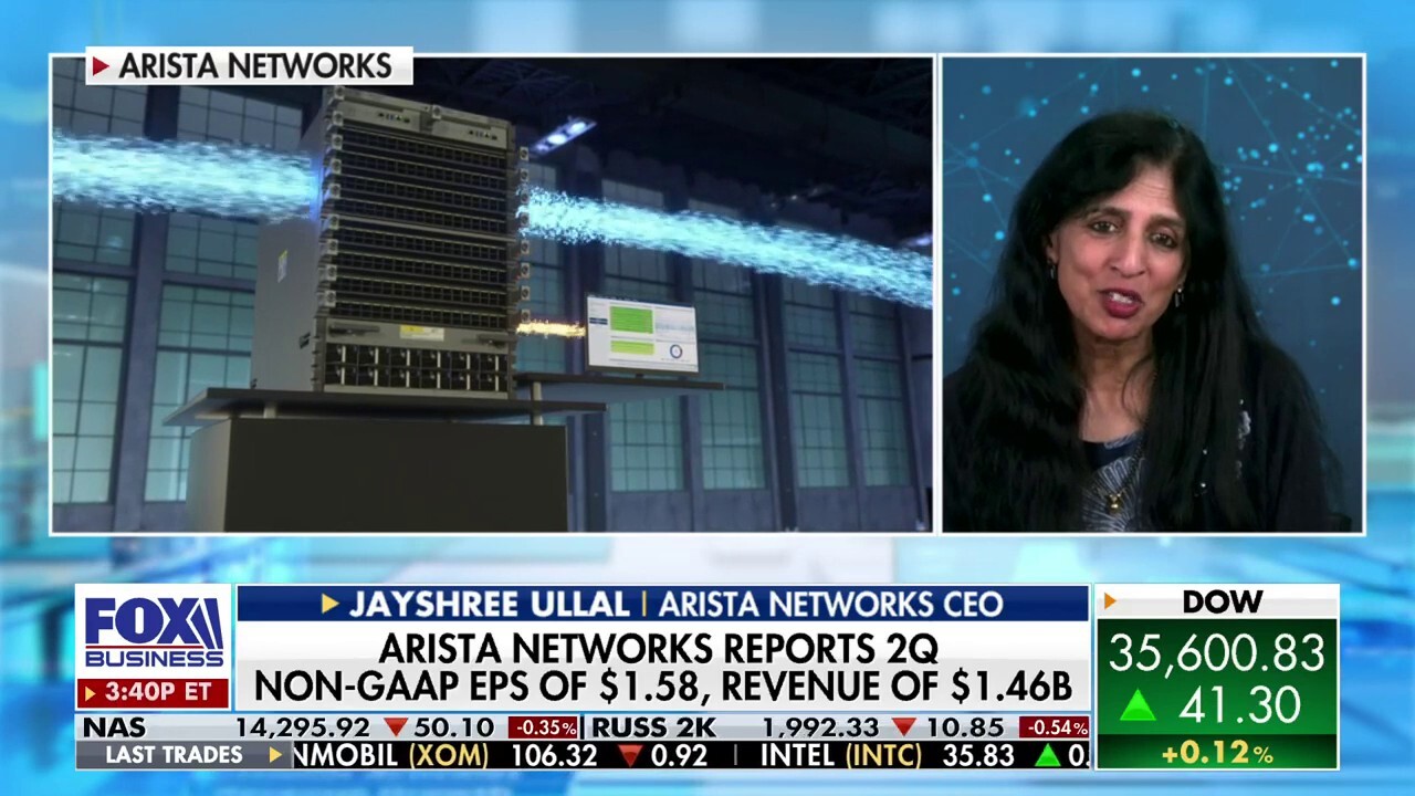 Arista Networks CEO Jayshree Ullal reveals which of the cloud networking companies products support A.I. on The Claman Countdown.
