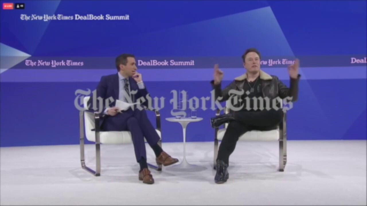 The expletive-laden comments came during Musk's appearance at The New York Times DealBook Summit. Credit: New York Times DealBook Summit