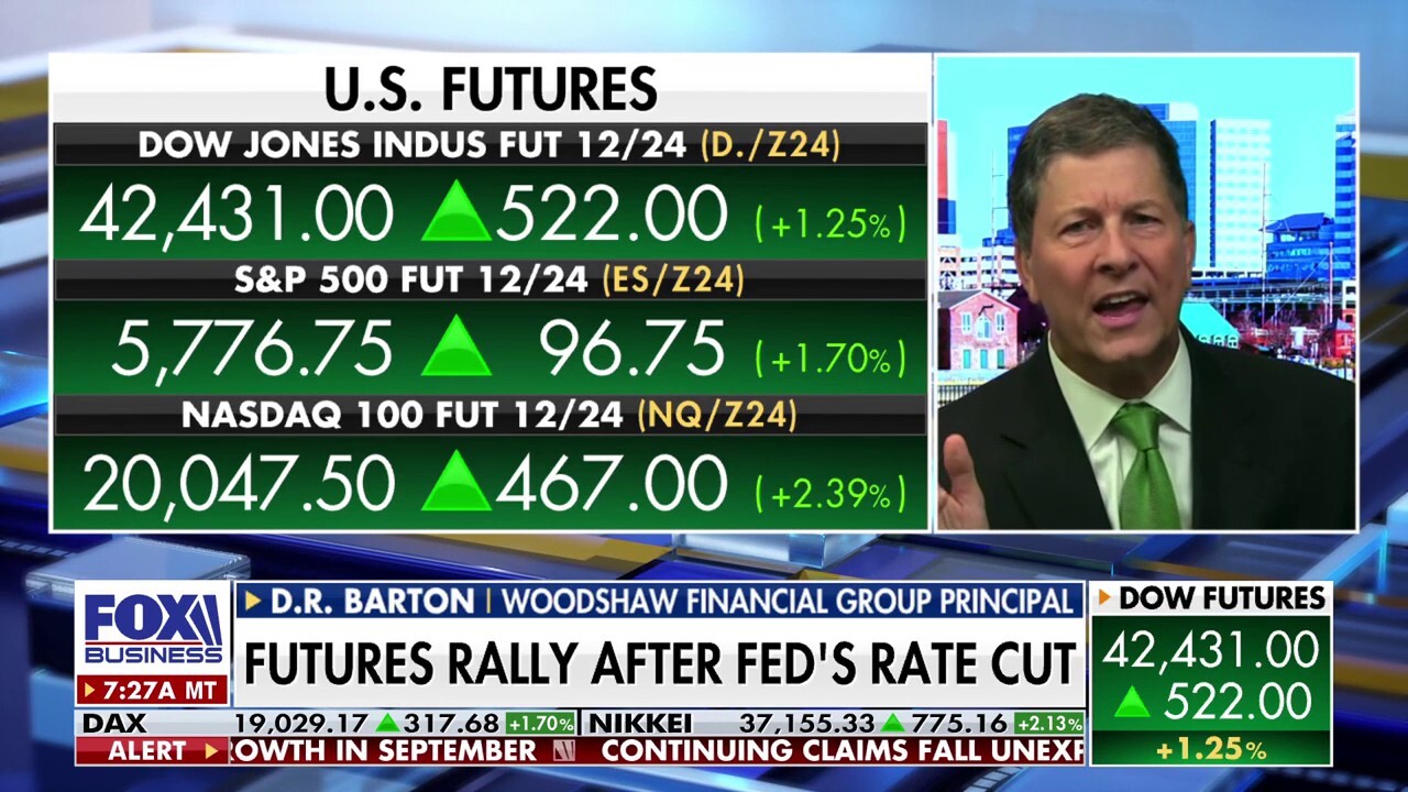 Woodshaw Financial Group principal D.R. Barton discusses whether the Federal Reserve's rate cut will stop the economic slowdown and lead to a market rally on 'Varney & Co.'