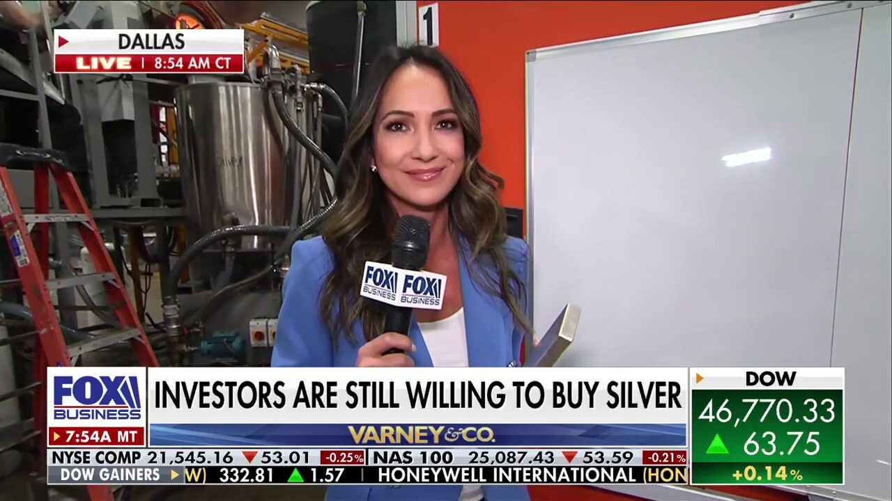 FOX Business’ Lydia Hu joins ‘Varney & Co.’ to show how everyday silver is melted, purified and turned into $5,000 investment bars as silver prices surge 76% this year.