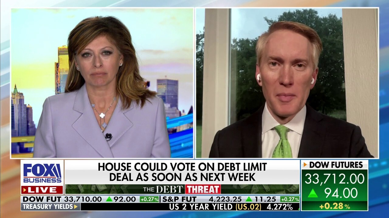 Sen. James Lankford, R-Okla., discusses debt limit negotiations, wasteful government spending, and Rep. Marjorie Taylor Greene introducing articles of impeachment against President Biden and DHS Secretary Alejandro Mayorkas over the border crisis.