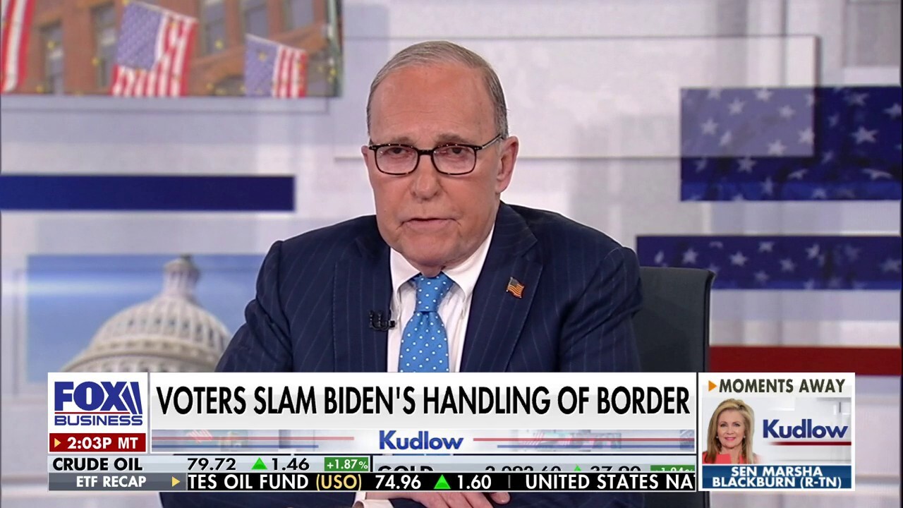  FOX Business host Larry Kudlow compares the immigration policies of former President Trump and President Biden on 'Kudlow.'