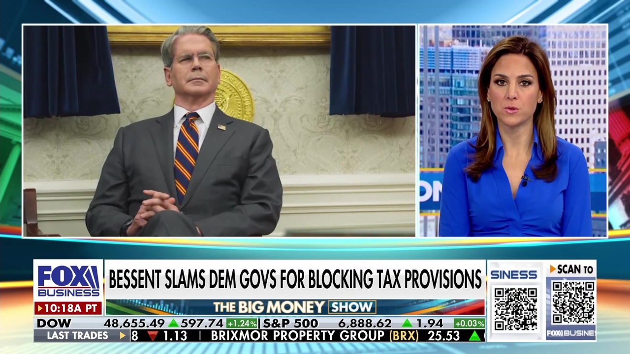Treasury chief Scott Bessent blasts Democrat governors for blocking Trump tax relief