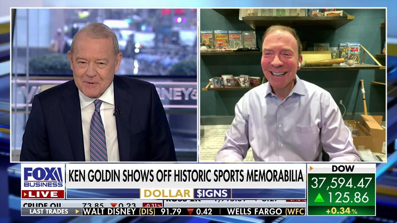 Ken Goldin, founder of Goldin Auctions, shows off some of his most historic sports memorabilia during an appearance on ‘Varney & Co.’