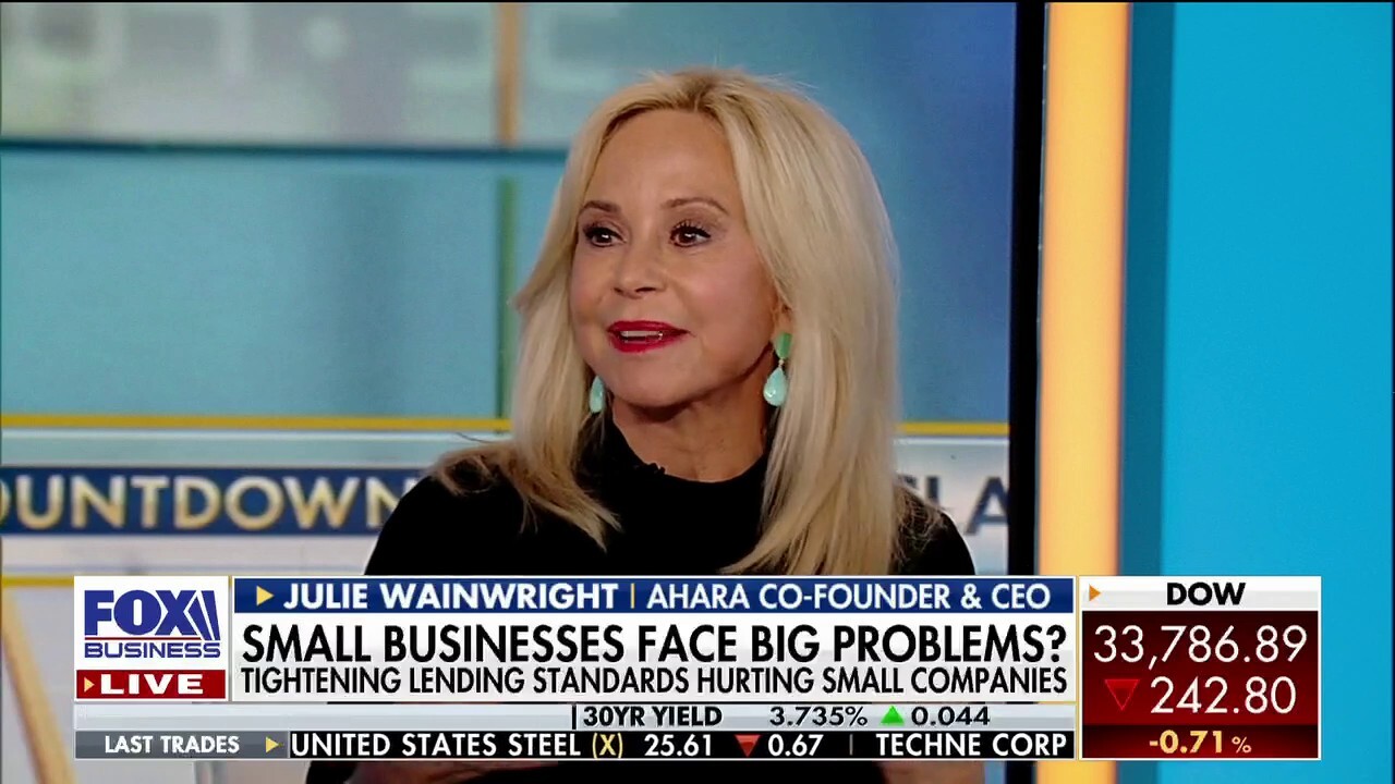 The RealReal founder and former CEO Julie Wainwright discusses the start-up landscape and the problems facing small businesses as regional banks struggle on "The Claman Countdown."