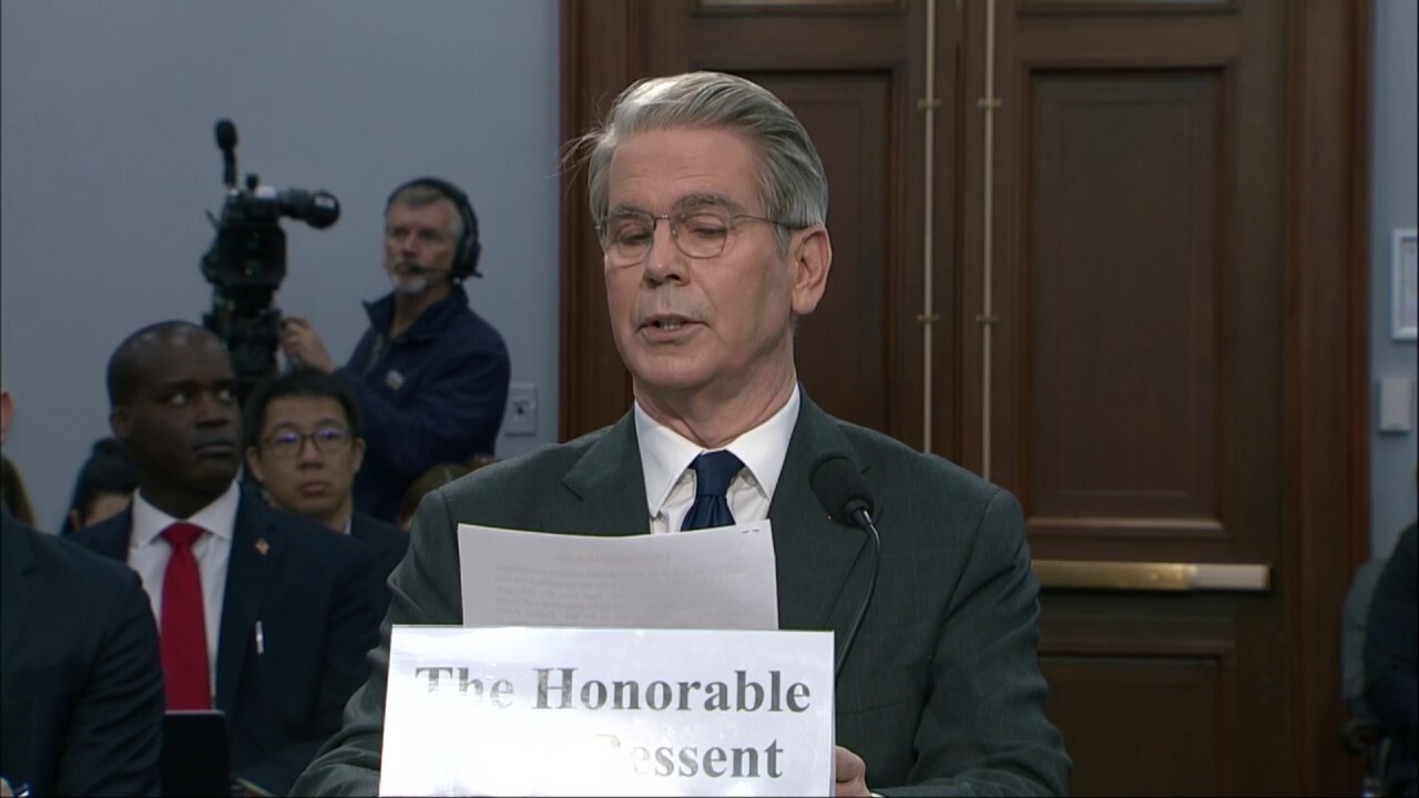 Treasury Secretary Scott Bessent speaks before the House Financial Services Committee.
