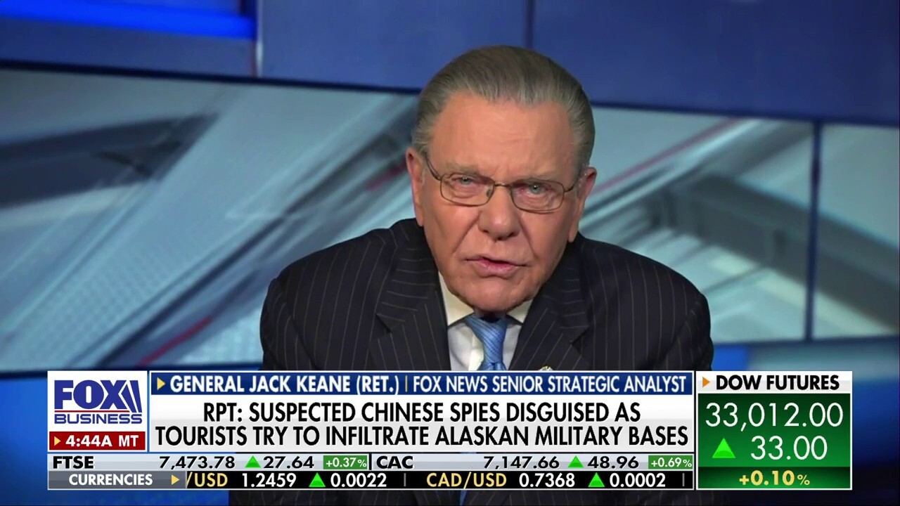 Chairman of the Institute for the Study of War Gen. Jack Keane discusses China-U.S. relations, a report of suspected spies trying to infiltrate an Alaskan military base, and how the U.S. can deter China.