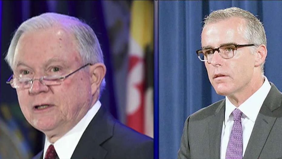 Andrew McCabe’s FBI pension in jeopardy 