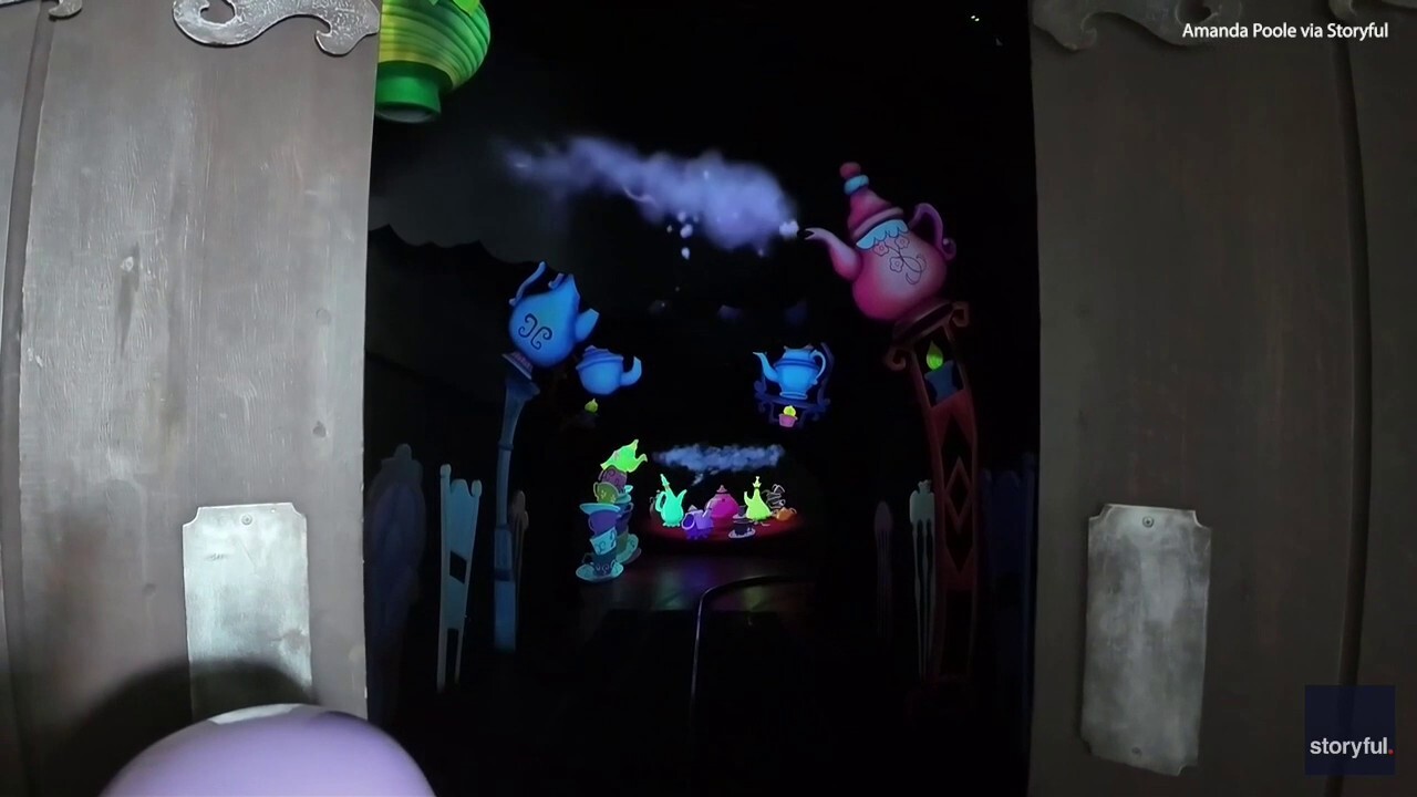 Alice in Wonderland malfunctions in California, riders video shows. (Credit: Amanda Poole via Storyful)