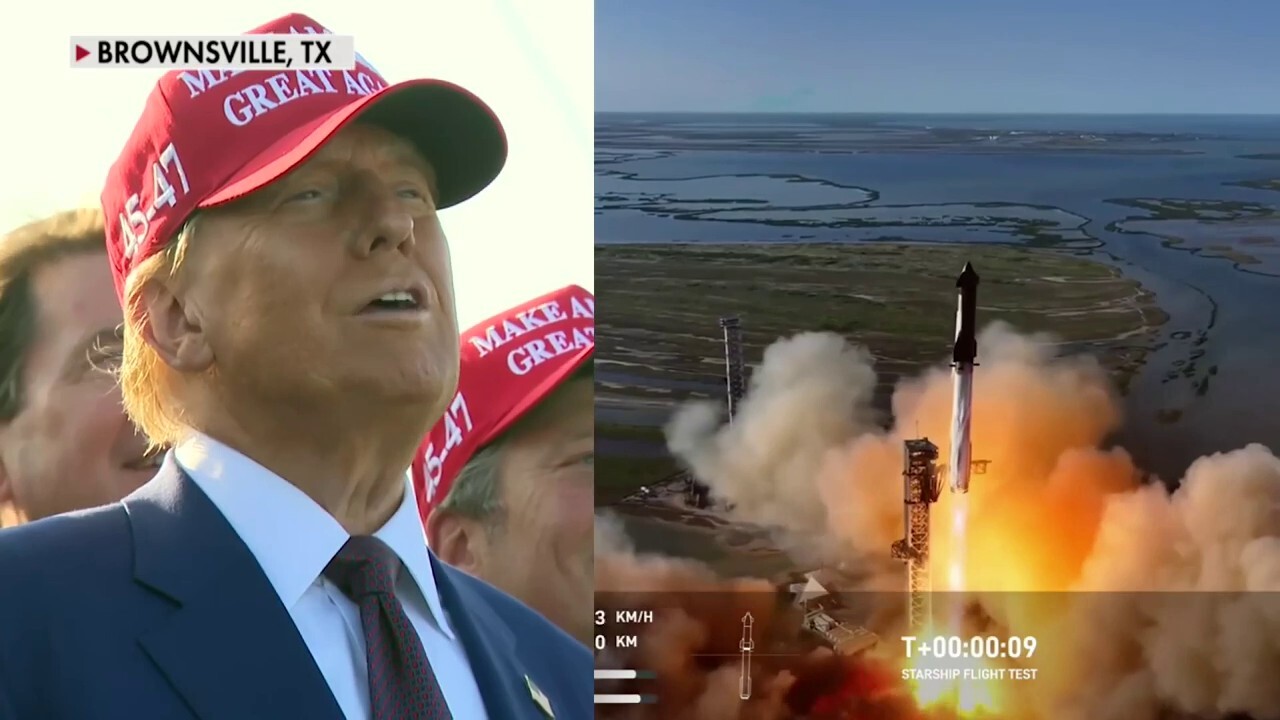 President-elect Trump watched the launch from Texas before sunset Tuesday.